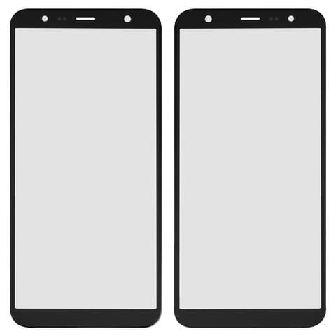 Стекло дисплея Samsung SM-J415 Galaxy J4 Plus, SM-J610 Galaxy J6 Plus, черное, с ОСА-пленкой | стекло тачскрина