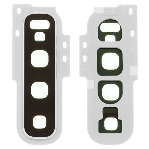 Стекло камеры Samsung SM-G973 Galaxy S10, серебристое, Original (PRC), Prism White, с рамкой, Original (PRC)