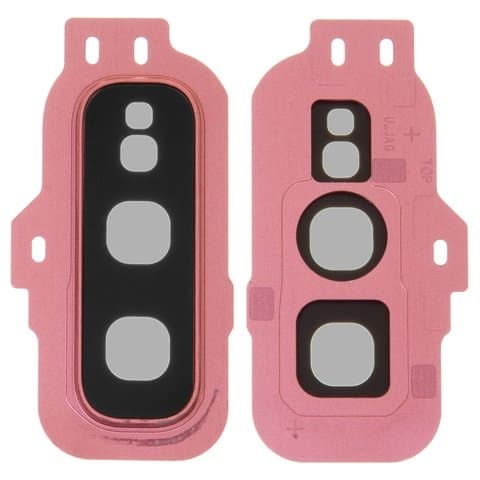 Стекло камеры Samsung SM-G970 Galaxy S10e, розовое, Flamingo Pink, с рамкой, Original (PRC)