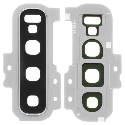 Стекло камеры Samsung SM-G975 Galaxy S10 Plus, серебристое, Original (PRC), Prism White, Ceramic White, с рамкой, Original (PRC)