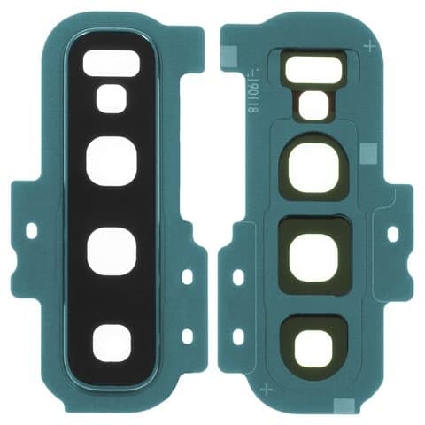 Стекло камеры Samsung SM-G975 Galaxy S10 Plus, зеленое, Prism Green, с рамкой, Original (PRC)