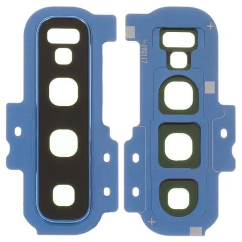 Стекло камеры Samsung SM-G975 Galaxy S10 Plus, синее, Prism Blue, с рамкой, Original (PRC)