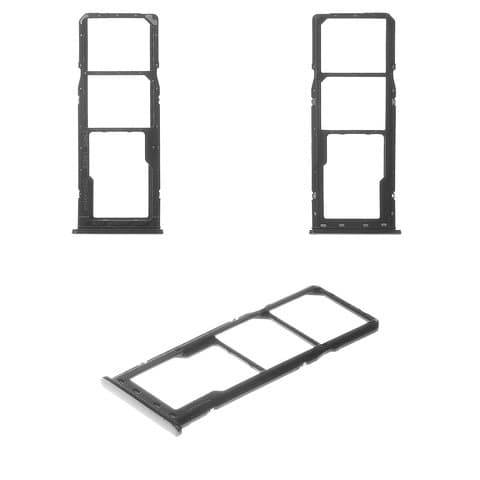 Тримач (лоток) SIM-карты Samsung SM-A205 Galaxy A20, SM-A305 Galaxy A30, SM-A505 Galaxy A50, SM-A705 Galaxy A70, чорний, с держателем карты памяти (MMC), Original (PRC) | держатель СИМ-карты