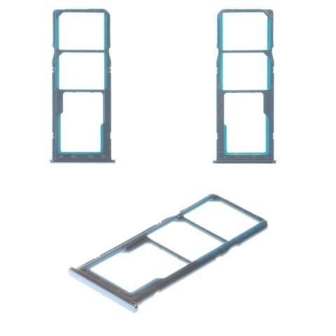 Тримач (лоток) SIM-карты Samsung SM-A205 Galaxy A20, SM-A305 Galaxy A30, SM-A505 Galaxy A50, SM-A705 Galaxy A70, синій, с держателем карты памяти (MMC), Original (PRC) | держатель СИМ-карты