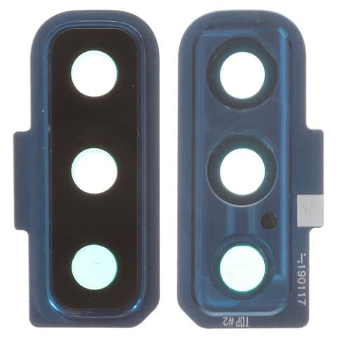 Стекло камеры Samsung SM-A750 Galaxy A7 (2018), синее, с рамкой, Original (PRC)