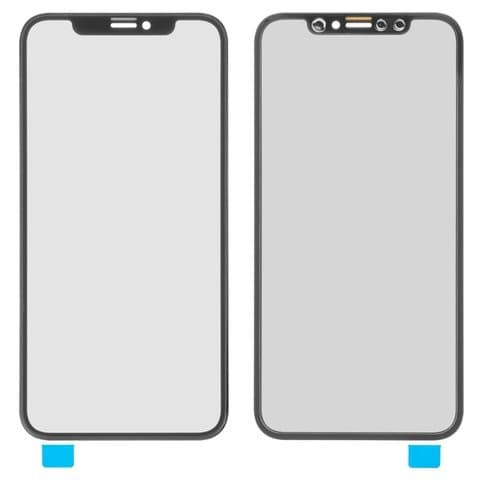 Стекло дисплея Apple iPhone XR, с ОСА-пленкой, черное | стекло тачскрина