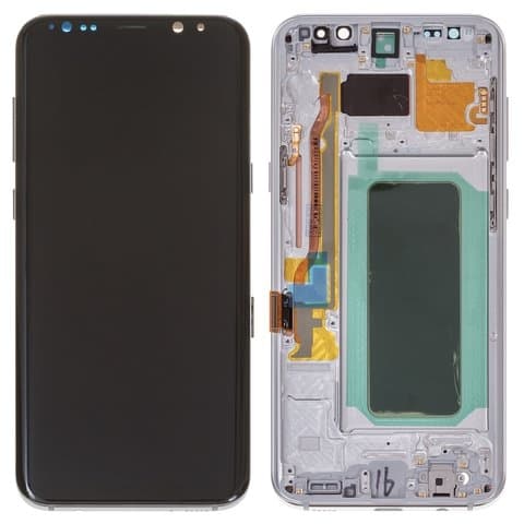 Дисплей Samsung SM-G955 Galaxy S8 Plus, сріблястий, Arctic Silver | з тачскріном | в передній панелі | Original (реновація), SUPER AMOLED | дисплейный модуль, экран