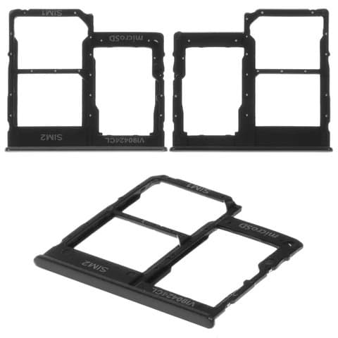 Тримач (лоток) SIM-карты Samsung SM-A315 Galaxy A31, SM-A405 Galaxy A40, SM-A415 Galaxy A41, чорний, Prism Crush Black, Original (PRC) | держатель СИМ-карты