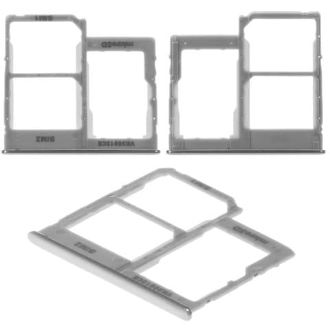 Тримач (лоток) SIM-карты Samsung SM-A315 Galaxy A31, SM-A405 Galaxy A40, SM-A415 Galaxy A41, білий, серебристый, Prism Crush White, Original (PRC) | держатель СИМ-карты