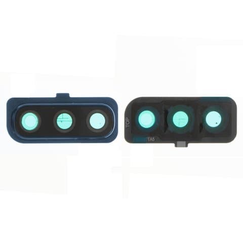 Стекло камеры Samsung SM-A505 Galaxy A50, синее, с рамкой, Original (PRC)