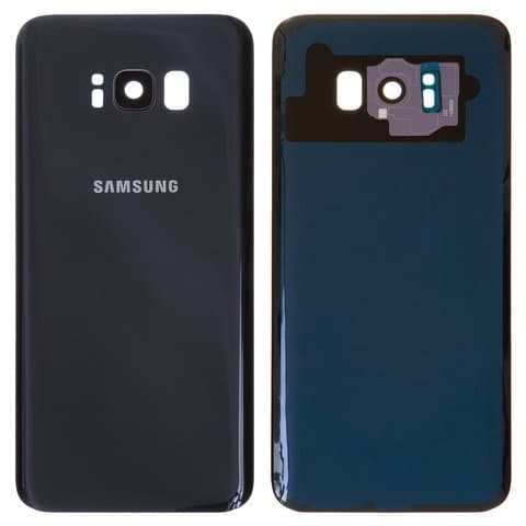 Задня кришка Samsung SM-G955 Galaxy S8 Plus, сіра, Orchid Gray, із склом камери, Original (PRC) | корпус, задняя панель аккумулятора, АКБ, батареи