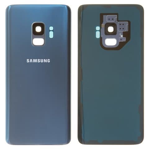 Задня кришка Samsung SM-G960 Galaxy S9, синя, Coral Blue, із склом камери, Original (PRC) | корпус, задняя панель аккумулятора, АКБ, батареи