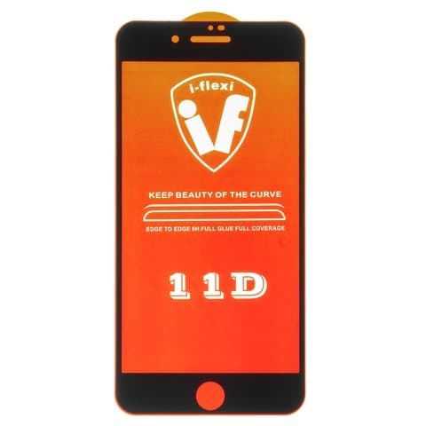 Захисне скло Apple iPhone 7 Plus, iPhone 8 Plus, чорне, iNobi, Full Glue, клей на усій поверхні, сумісне з чохлом | Закаленное защитное стекло