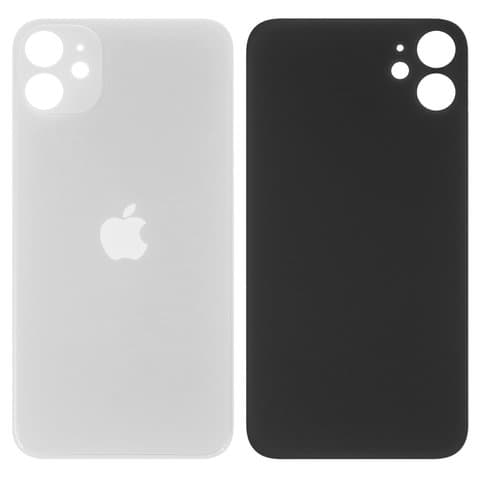Задня кришка Apple iPhone 11, біла, не потрібно знімати скло камери, big hole, Original (PRC) | корпус, крышка аккумулятора, АКБ, батареи