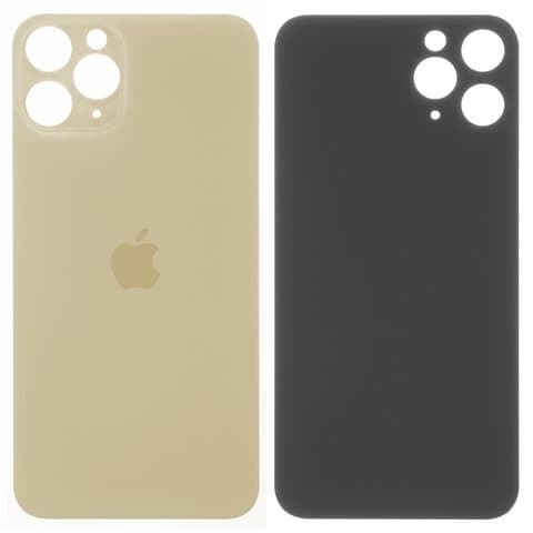 Задня кришка Apple iPhone 11 Pro, золотиста, Matte Gold, не потрібно знімати скло камери, big hole, Original (PRC) | корпус, крышка аккумулятора, АКБ, батареи