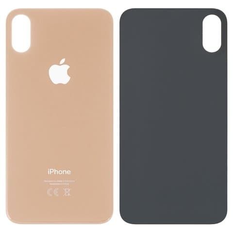Задня кришка Apple iPhone XS, золотиста, не потрібно знімати скло камери, big hole, Original (PRC) | корпус, крышка аккумулятора, АКБ, батареи