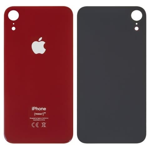 Задня кришка Apple iPhone XR, червона, не потрібно знімати скло камери, big hole, Original (PRC) | корпус, крышка аккумулятора, АКБ, батареи