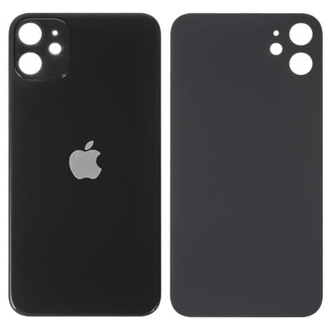 Задня кришка Apple iPhone 11, чорна, потрібно знімати скло камери, small hole, Original (PRC) | корпус, крышка аккумулятора, АКБ, батареи