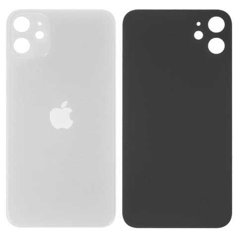 Задня кришка Apple iPhone 11, біла, потрібно знімати скло камери, small hole, Original (PRC) | корпус, крышка аккумулятора, АКБ, батареи