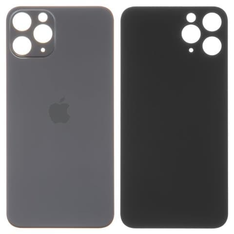Задня кришка Apple iPhone 11 Pro, сіра, Matte Space Gray, потрібно знімати скло камери, small hole, Original (PRC) | корпус, крышка аккумулятора, АКБ, батареи