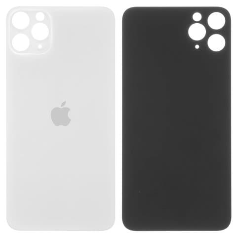 Задня кришка Apple iPhone 11 Pro Max, срібляста, біла, Matte Silver, потрібно знімати скло камери, small hole, Original (PRC) | корпус, крышка аккумулятора, АКБ, батареи