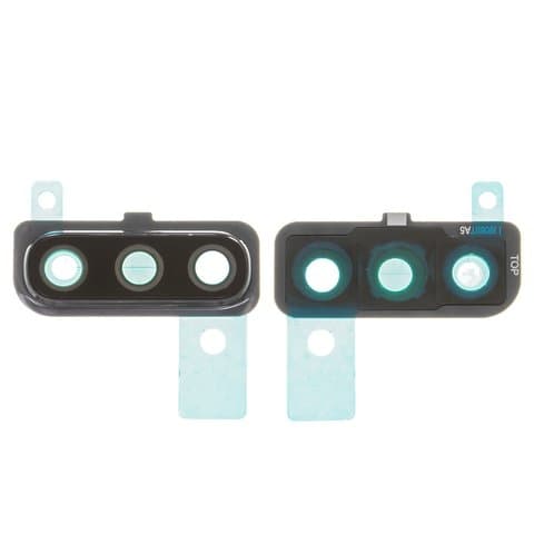 Стекло камеры Samsung SM-A505 Galaxy A50, черное, с рамкой, Original (PRC)