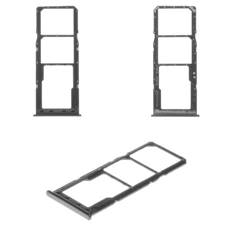Тримач (лоток) SIM-карты Samsung SM-A207 Galaxy A20s, SM-A307 Galaxy A30s, чорний, Original (PRC) | держатель СИМ-карты