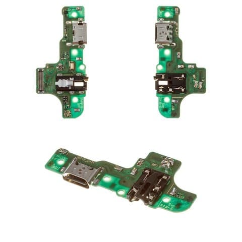 Плата зарядки Samsung SM-A207 Galaxy A20s, шлейф коннектора зарядки, коннектора наушников, с микрофоном, High Copy, M12