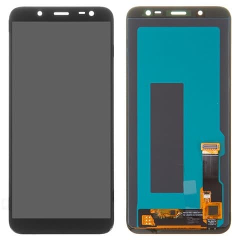 Дисплей Samsung SM-J600 Galaxy J6, чорний | з тачскріном | High Copy, OLED | дисплейный модуль, экран