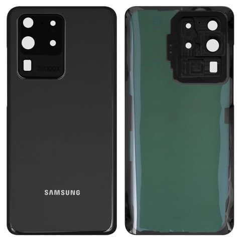 Задня кришка Samsung SM-G988 Galaxy S20 Ultra, сіра, Cosmic Gray, із склом камери, Original (PRC) | корпус, задняя панель аккумулятора, АКБ, батареи