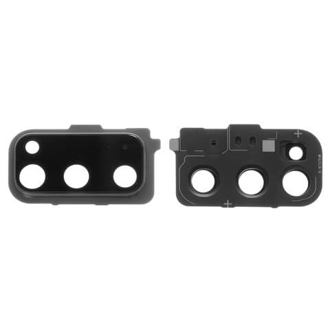 Стекло камеры Samsung SM-G980 Galaxy S20, черное, серое, Cosmic Grey, с рамкой, Original (PRC)