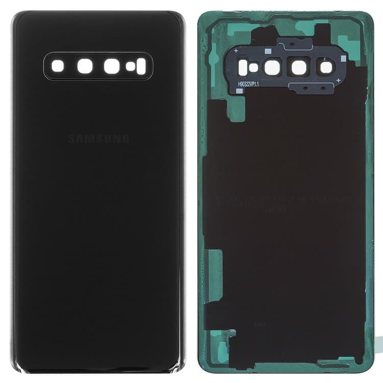 Задня кришка Samsung SM-G975 Galaxy S10 Plus, чорна, із склом камери, Original (PRC) | корпус, задняя панель аккумулятора, АКБ, батареи