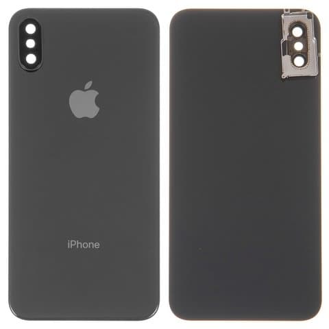 Задня кришка Apple iPhone X, чорна, із склом камери, Original (PRC) | корпус, крышка аккумулятора, АКБ, батареи