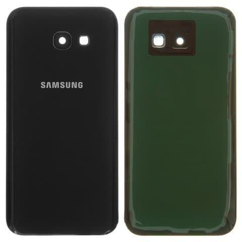 Задня кришка Samsung SM-A520 Galaxy A5 (2017), чорна, із склом камери, Original (PRC) | корпус, задняя панель аккумулятора, АКБ, батареи