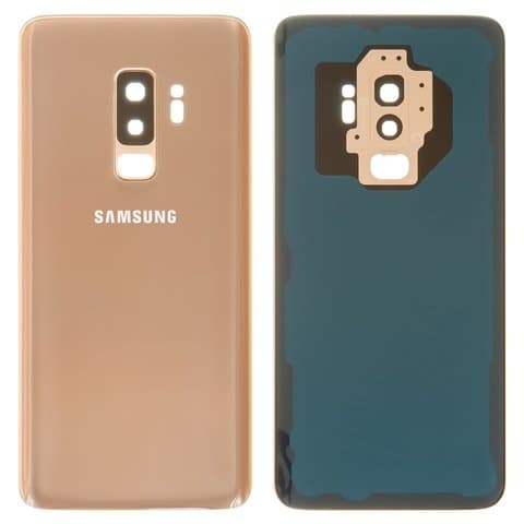 Задня кришка Samsung SM-G965 Galaxy S9 Plus, золотиста, Sunrise Gold, із склом камери, Original (PRC) | корпус, задняя панель аккумулятора, АКБ, батареи