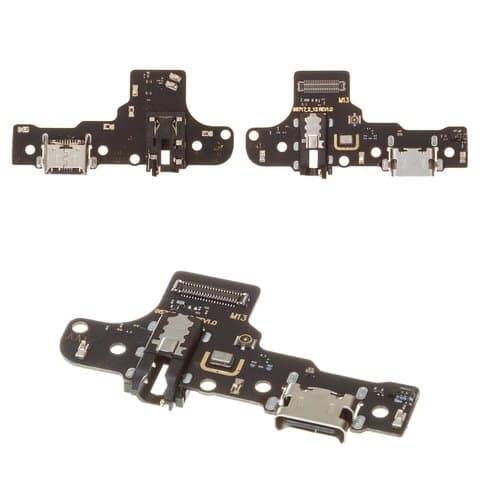 Плата зарядки Samsung SM-A215 Galaxy A21, шлейф коннектора зарядки, коннектора наушников, с микрофоном, High Copy