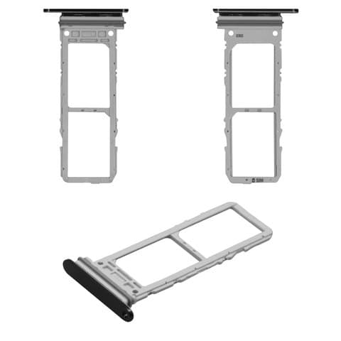 Тримач (лоток) SIM-карты Samsung SM-N970 Galaxy Note 10, чорний, dual SIM, Original (PRC) | держатель СИМ-карты
