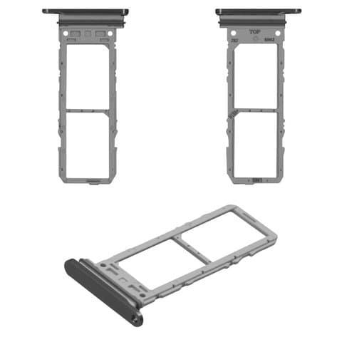 Тримач (лоток) SIM-карты Samsung SM-N980 Galaxy Note 20, чорний, dual SIM, Original (PRC) | держатель СИМ-карты