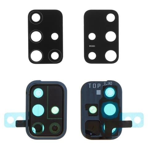 Стекло камеры Samsung SM-A715 Galaxy A71, черное, с рамкой, Original (PRC)