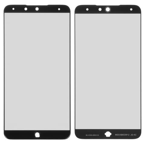 Стекло дисплея Meizu 15 Plus, M891H, черное | стекло тачскрина