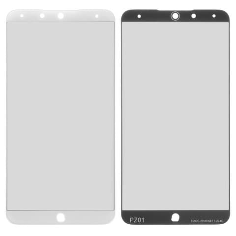 Стекло дисплея Meizu 15 Plus, M891H, белое | стекло тачскрина