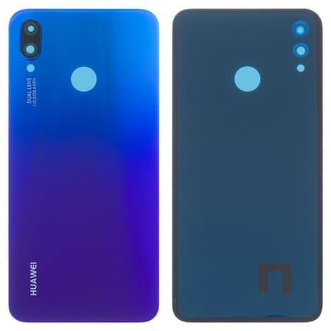 Задня кришка Huawei Nova 3i, P Smart Plus, INE-LX1, INE-LX2, SNE-LX1, фіолетова, Iris Purple, із склом камери Original (PRC) | корпус, задняя панель аккумулятора, АКБ, батареи