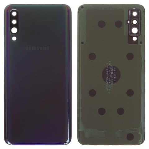 Задня кришка Samsung SM-A505 Galaxy A50, чорна, із склом камери, Original (PRC) | корпус, задняя панель аккумулятора, АКБ, батареи