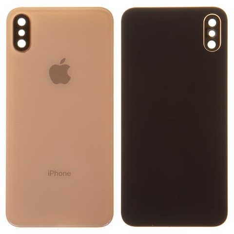 Задня кришка Apple iPhone XS, золотиста, із склом камери, Original (PRC) | корпус, крышка аккумулятора, АКБ, батареи