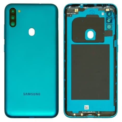 Задня кришка Samsung SM-M115 Galaxy M11, синя, Original (PRC) | корпус, задняя панель аккумулятора, АКБ, батареи