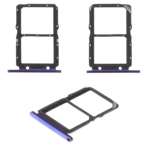 Тримач (лоток) SIM-карты Huawei Nova 5T, синій, Original (PRC) | держатель СИМ-карты