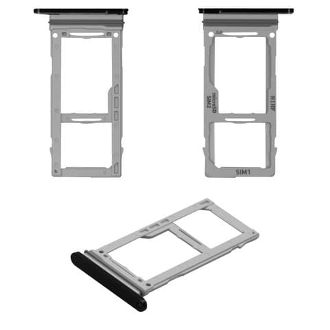 Тримач (лоток) SIM-карты Samsung SM-N985 Galaxy Note 20 Ultra, чорний, Original (PRC) | держатель СИМ-карты