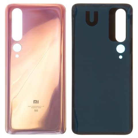 Задня кришка Xiaomi Mi 10, Mi 10 Pro, M2001J2G, M2001J2I, M2001J1G, золотиста, рожева, Peach Gold, Original (PRC) | корпус, задняя панель аккумулятора, АКБ, батареи