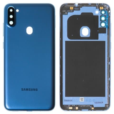 Корпус Samsung SM-A115 Galaxy A11, синій, со стеклом камеры, Original (PRC), (панель, панели)
