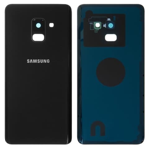 Задня кришка Samsung SM-A530 Galaxy A8 (2018), чорна, із склом камери, Original (PRC) | корпус, задняя панель аккумулятора, АКБ, батареи